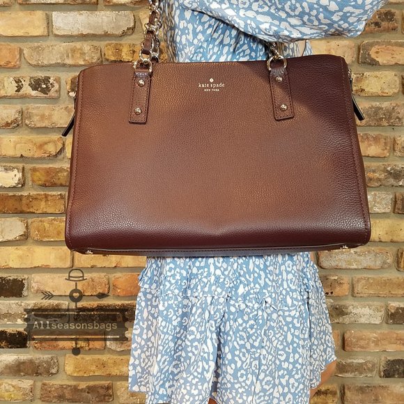 Kate Spade Cobble Hill Andee Tote Chocolate Cherry